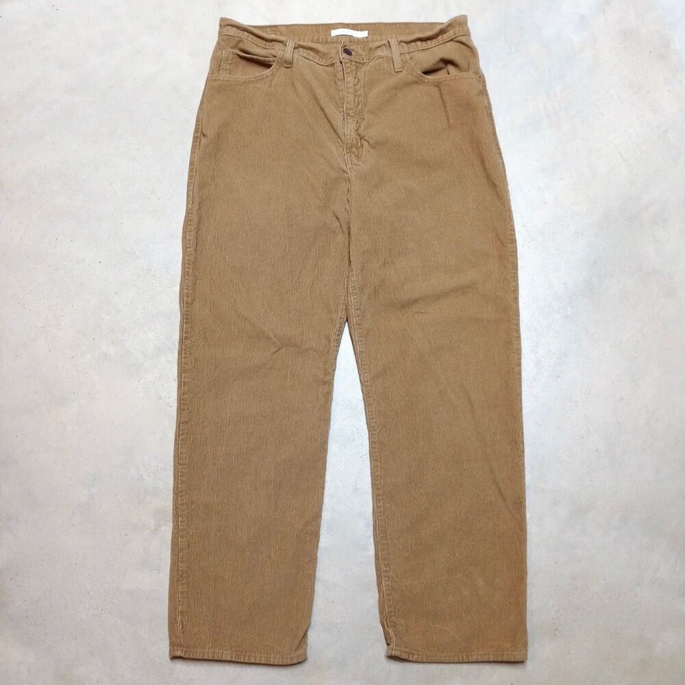 Levi's 94 Baggy Pants Womens 32 (Fit 34x30) High Rise Relaxed Straight Corduroy